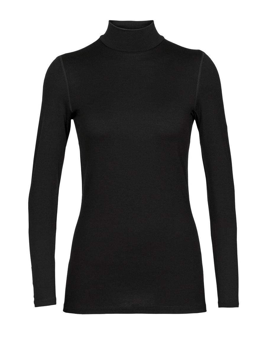 Base Layers Icebreaker Merino 260 Tech Long Sleeve Turtleneck Femme Noir | FR 1828TCEV